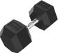 Tunturi Platinum Haltère Hexagonale - Caoutchouc - 1x 32.5kg - Noir