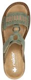 Rieker Dames Slipper - 60881-52 Groen - Maat 41