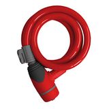 Mv-Tek Fietsslot Spiraal Unisex Volwassenen, Rood, 1,2 m