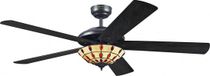 Westinghouse Lighting Comet Tiffany 7248540 Plafondventilator Met Verlichting, Espresso