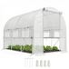 Pangivo Serre Tunnel De Jardin 6 Fenêtres Et Porte Zippée Acier Galvanisé 2,95 X 2 X 2 M Blanc