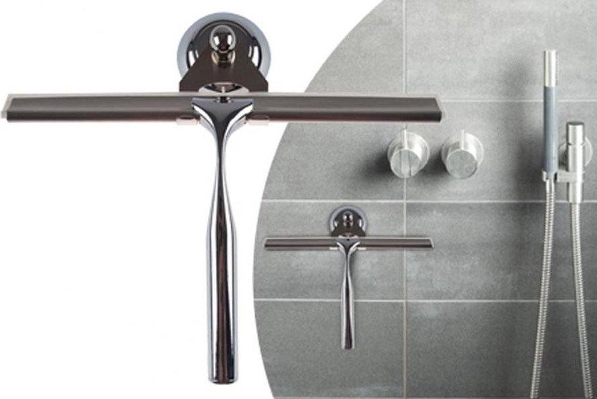 LOUZIR OUZIR RVS Douche Raamwisser - RVS - Met Steel & Zuignap