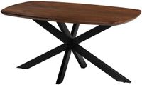 Lizzely Garden & Living Eettafel deens ovaal mangohout 160cm Jordan bruin