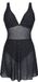 Full Volume by EMP Badpak met Mesh Jurkje - Dames - Zwart/Donkerrood - XL