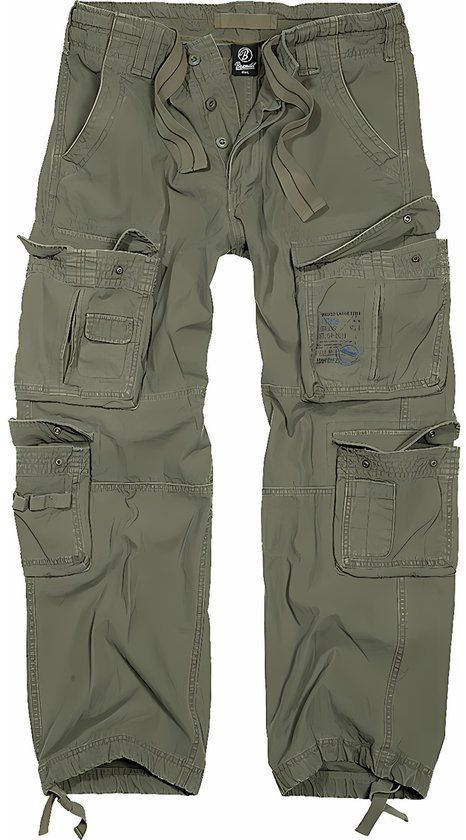 Brandit Pure Vintage Trousers Heren Cargobroek - olijf - 6XL