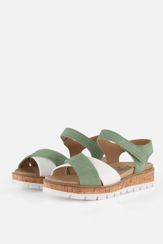 Feyn Sandalen groen Leer - Maat 40