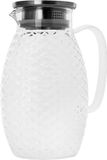 Krumble Karaf met filter, handvat en deksel - Schubbenpatroon - Glas en aluminium - 1,5 liter