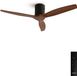 Create - Plafondventilator WIND CALM NATURAL WOOD - Zwart/Notenhout - Ø132cm - 40W - 6 Snelheden - Afstandsbediening