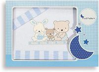 INTERBABY 04100-11 beddengoedset voor wieg - Mod Love, 3 stuks, blauw