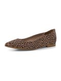 Tamaris Leopard Ballerina's bruin Leer - Dames - Maat 37
