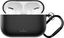 Puro Icon Serie - Siliconen Beschermhoes - Zwart - Met Karabijnhaak - Geschikt voor AirPods Pro 3
