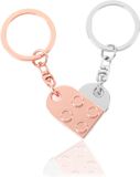 CraftWerk Hart Sleutelhanger Set van 2 met Magnetische Sluiting
