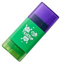 Tinc Combo Eraser & Sharpener - Green & Purple