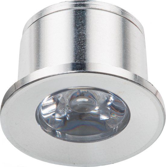 Velvalux LED Veranda Spot - 1W - Warm Wit 3000K - Inbouw - Rond - Mat Zilver - Ø31mm