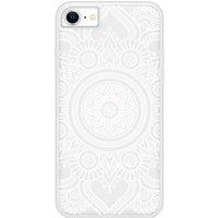 Apple iPhone 6 Verstevigd hoesje met sublimatie bedrukking, Mandala blanc