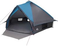 vidaXL Teepee Tent voor 10 Personen Blauw en Grijs