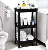 CENTI Warenhandels GmbH chariot de salle de bain ou de cuisine 73 x 54 x 18 cm plastique noir