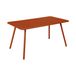 Fermob Luxembourg table rectangulaire Orange aluminium laqué Designer Frédéric Sofia