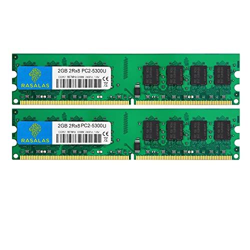 Rasalas DDR2 4GB (2x2GB) PC2-5300 DDR2 667 Desktop RAM