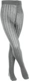 FALKE Classic Rib geribd huidvriendelijk katoen panty kinderen grijs - maat 122-128
