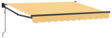 vidaXL Parasol extensible, beige, 3,5 x 2,5 m, polyester et métal