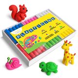 Creative Deco Plasticine voor Kinderen School | 12 Kleuren | 800g | Droogt Nooit Op | Het Beste Educatieve, Creatieve Plasticine Cadeau Speelgoed | Glutenvrij | Veilig en Niet Giftig