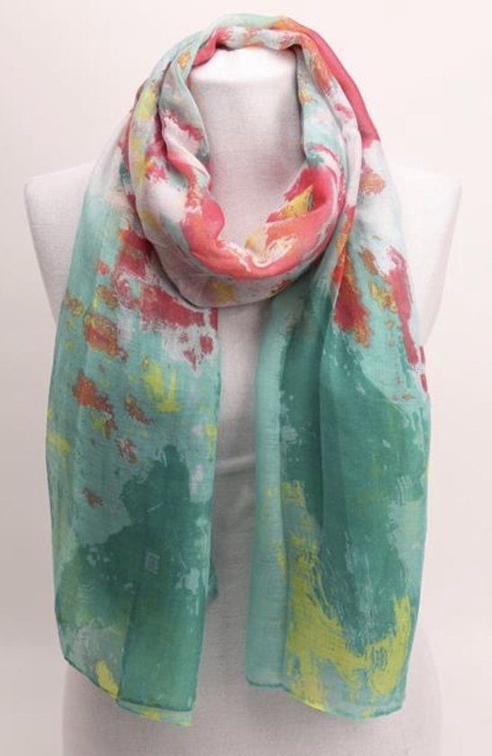 Lange Dunne Sjaal - Groen - 180 x 80 cm (20-61#) - Viscose - Dames