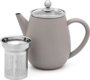Bredemeijer Theepot dubbelwandig Eva - 0,5 liter - Betongrijs - Met theezeef