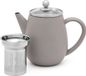 Bredemeijer Theepot dubbelwandig Eva - 0,5 liter - Betongrijs - Met theezeef