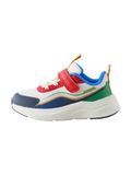 Next Jongens Lage Sneakers Elastische Veters Klittenband Rood Multi Bright Textiel Rubber Schoenmaat 23