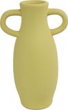 Countryfield Amphora kruik/vaas - geel terracotta - 12 x 20 cm