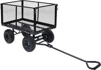 vidaXL Tuinwagen 350 kg zwart