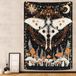 Yrendenge Tapisserie Psychédélique Papillon Accroche Murale Soleil Lune Tapisserie Naturelle Horoscope Accroche Murale Tapisserie Décorative pour Chambre 150 x 130 cm