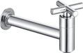 Unyqoos Robinet mural eau froide, robinet mural eau froide en laiton, robinet mural montage mural G1/2, pour lavabo et évier, chrome