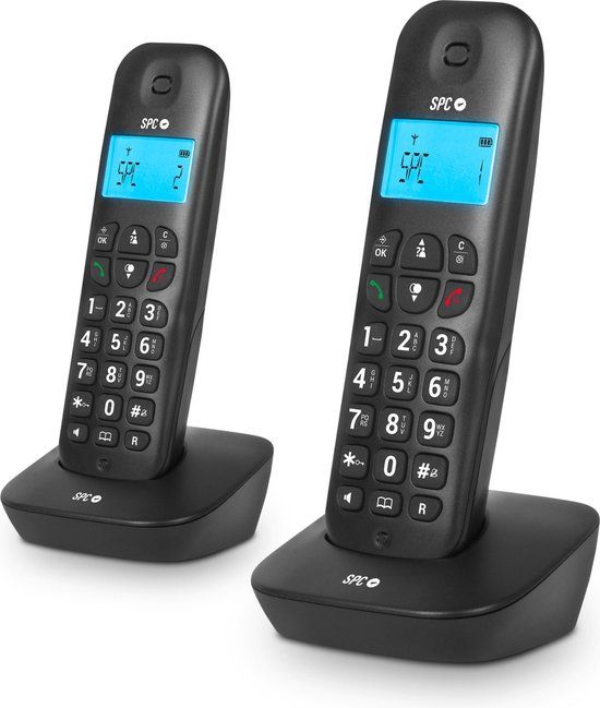 SPC Air Pro Duo Analoge Telefoon met Nummerherkenning - Zwart