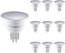 HOFTRONIC Voordeelverpakking 10x GU5.3 LED Spots - 4,3 Watt 400lm - 2700K Warm wit licht - MR16