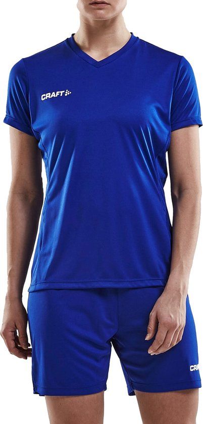 Craft Squad Jersey Solid Sportshirt Vrouwen - Maat XL - Blauw