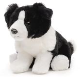 Uni-Toys Border Collie zittend (zonder riem) - 20 cm (hoogte) - pluche hond - knuffeldier