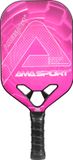 AMA Sport Pickleball Paddle JP80-2 Cobalt Roze – Carbon Paddle – Power & Control – Diamant Bladvorm – Kinderen en volwassenen – 1 jaar Garantie – Roze – Carbon Fibre – 19 cm Breed – 400 g Gewicht