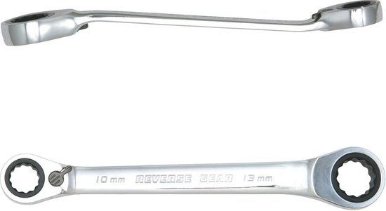 KS Tools GEARplus Dubbele ratelringsleutel - omschakelbaar - 10x13mm - 503.4574