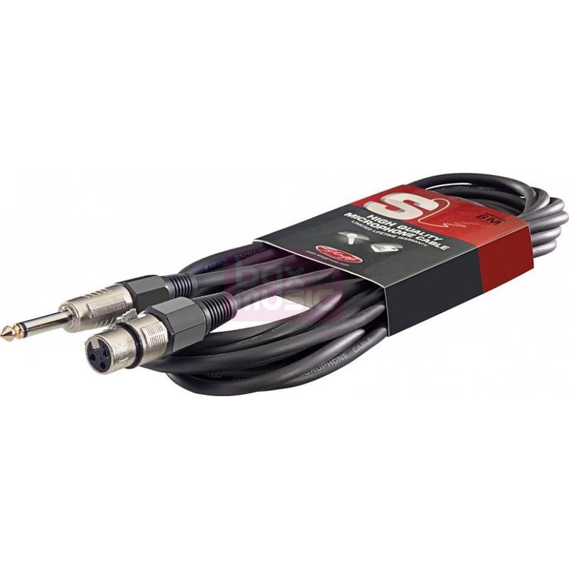 Stagg SMC6XP XLR female - jack male verloopkabel 6 meter