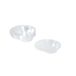 Homéa Set van 12 herbruikbare kunststof 'Ellipse', 30 ml, transparant
