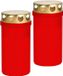 Trend Candles Grafkaars/Gedenklicht - 2 stuks - Rood - Wax - Met deksel - 48 branduren