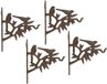 Esschert Design Muurhaak vogel - 4x - Fonte - 20 cm - plantenhaak - hanging basket haak