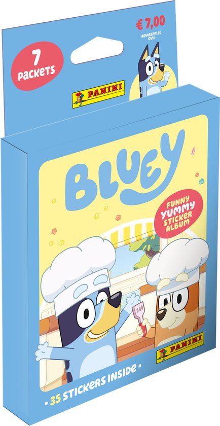 Panini Bluey 3 blister verzamelkaarten met 35 stickers