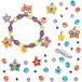 Baker Ross AW397 Bedelarmband-knutselsets "vlinder" (3 stuks) – voor kinderen om armbanden te knutselen (parels, hangers en elastisch koord inbegrepen), meerkleurig