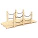 vidaXL Tuinbrug met kettingrails 150x67x56 cm massief vurenhout