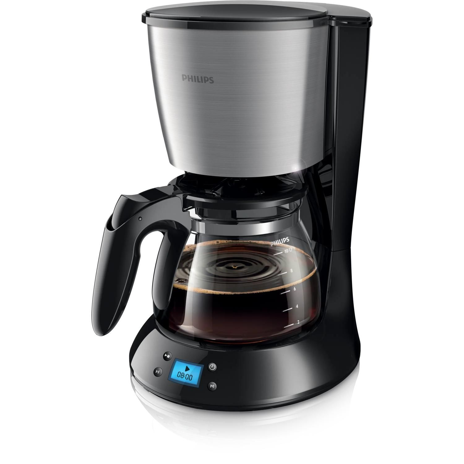 Philips Daily Collection HD7459/20 Drip Coffee Maker - Black & Metallic