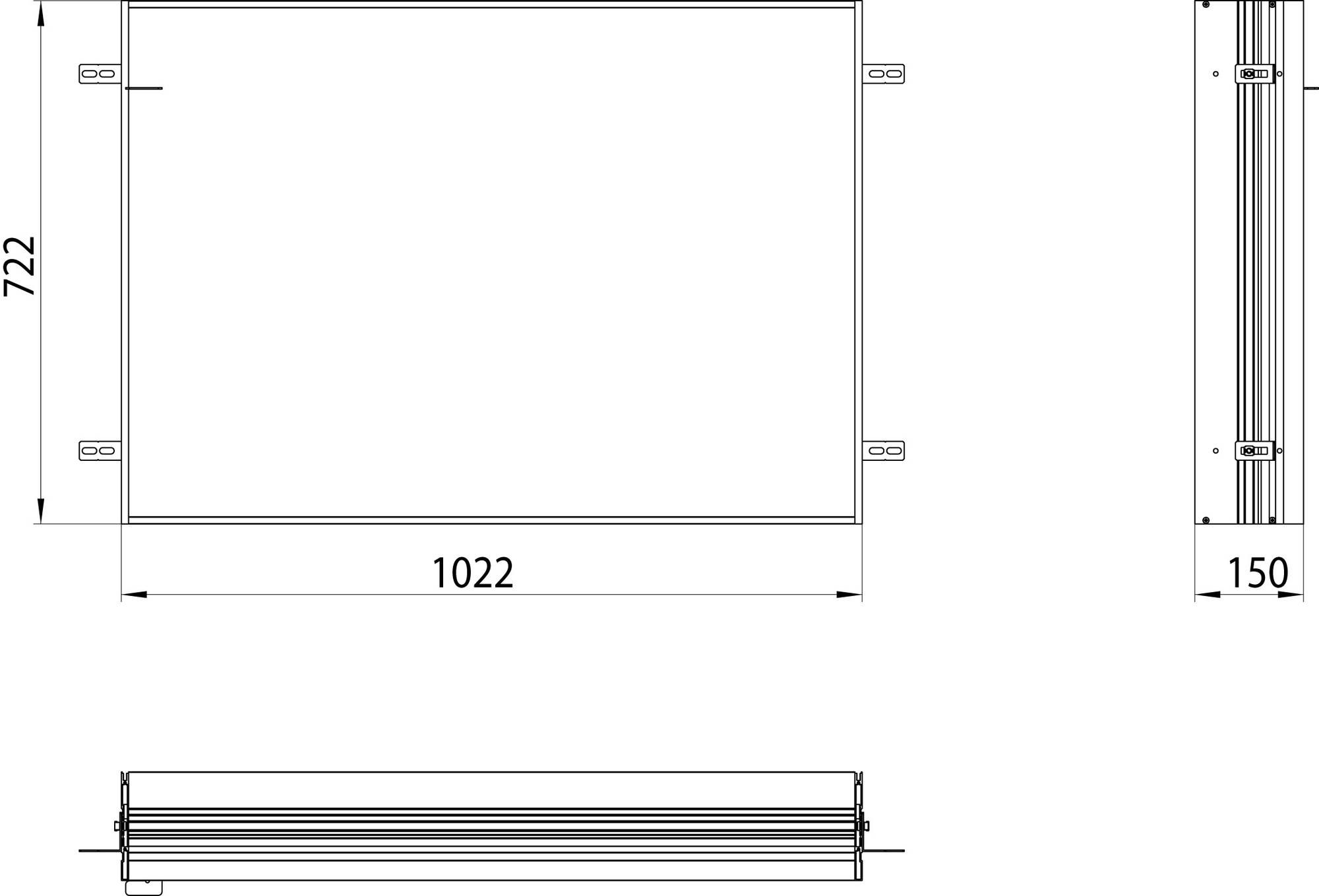 Emco Asis Inbouwframe voor PRIME Lichtspiegelkast (100 cm)
