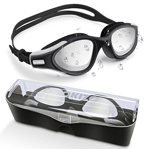 Dizokizo Zwemmen Goggles UV-bescherming Anti-Fog Geen Lekken Zwembril Gemakkelijk aan te passen voor Volwassen Mannen Vrouwen